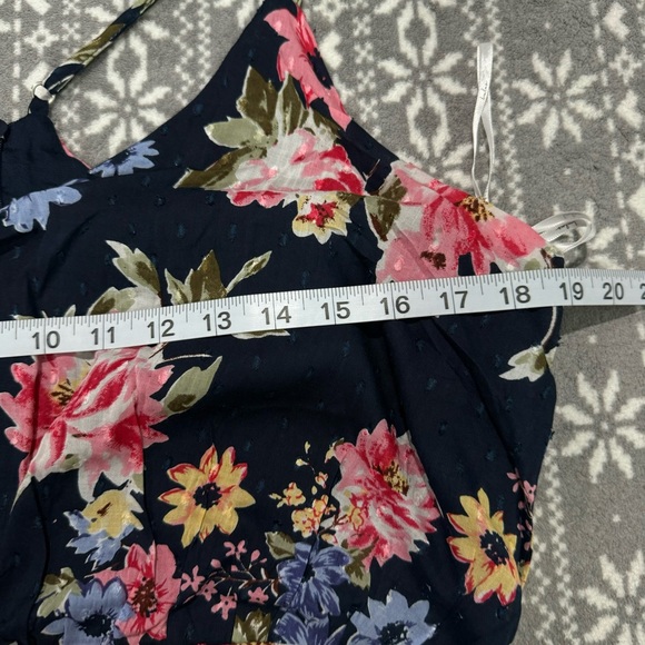 NWT Lulu's Bouquet of‎ Blooms Navy Floral PrintClip Dot Mini Dress Size Large - Picture 14 of 14